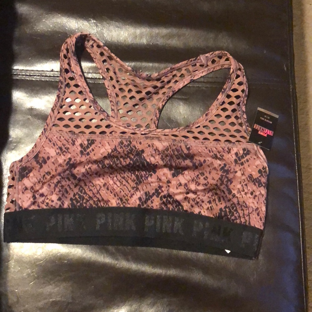 Pink sport bra